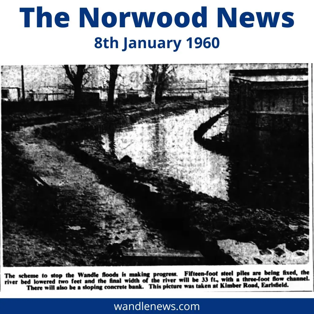 Newspaper clipping from history regarding the River Wandle