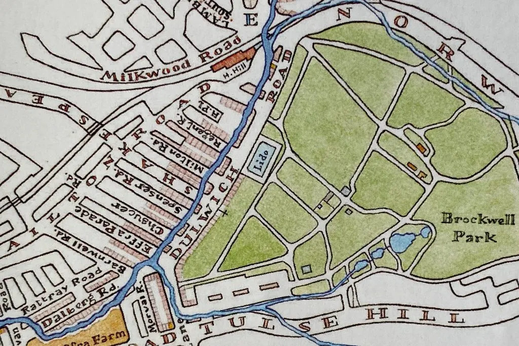 river effra map brockwell park