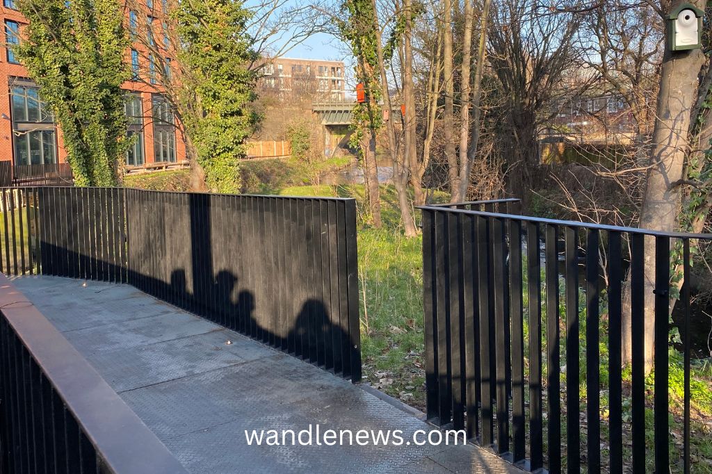 Gate leading onto the island in the river Wandle