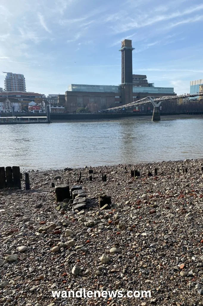 Thames foreshore under Millennium bridge