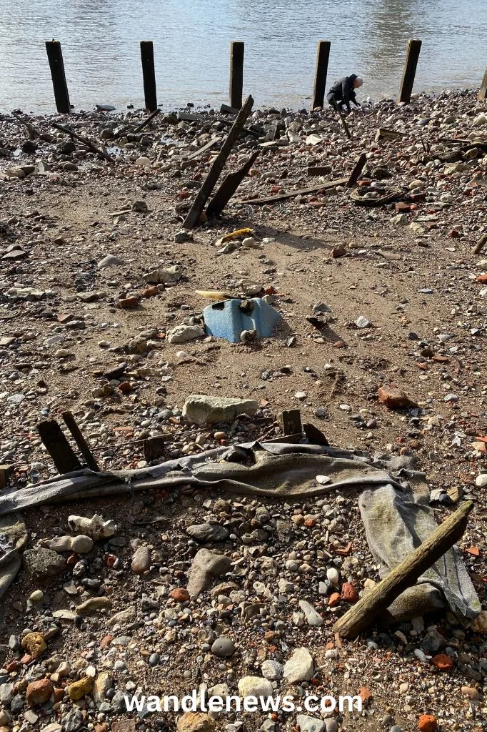 Thames foreshore under Millennium bridge