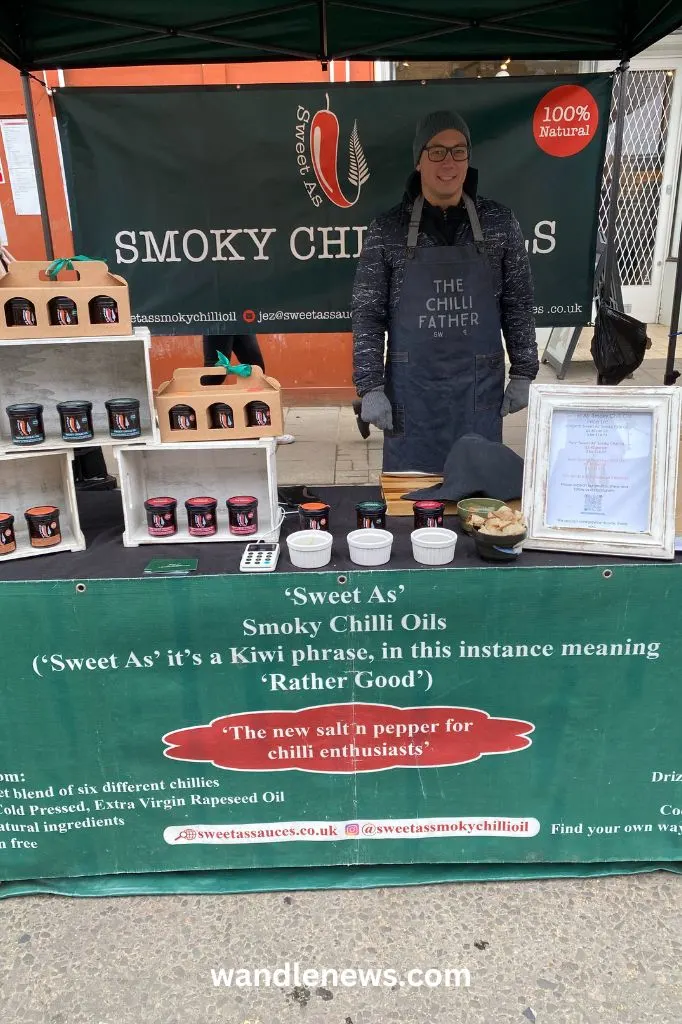 Smoky Chilli Oil at Wimbledon Village Farmer's Market