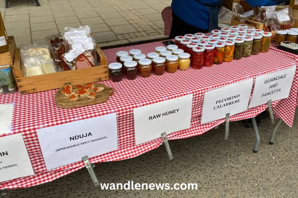 A selection of honey and sauces