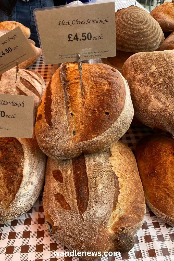 Sourdough bread at the farmer's market