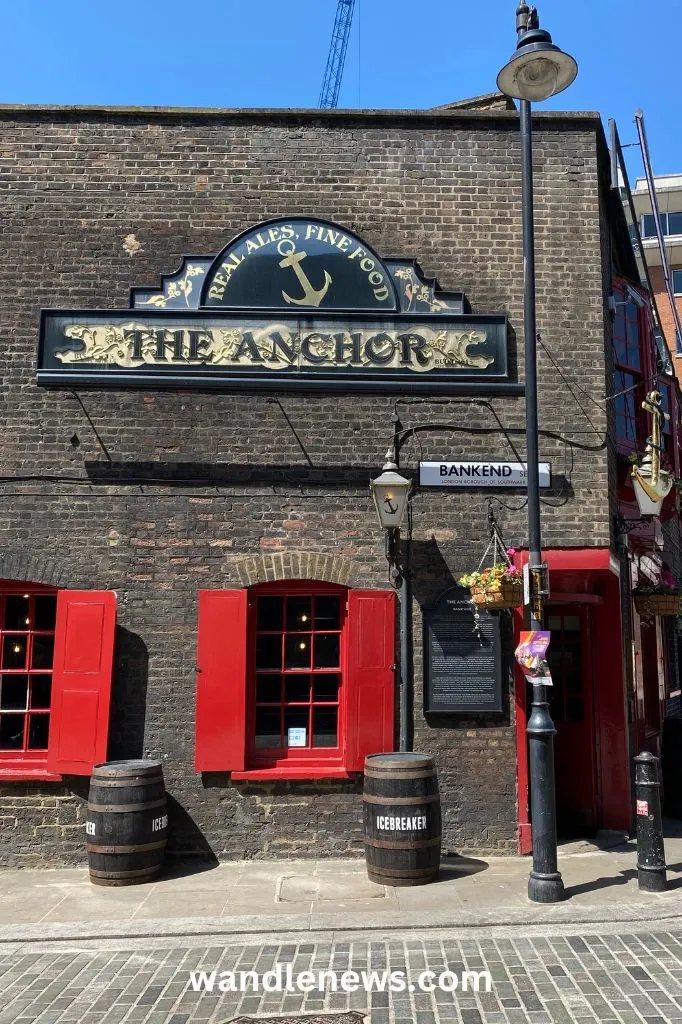 The Anchor pub on the Thames in London.