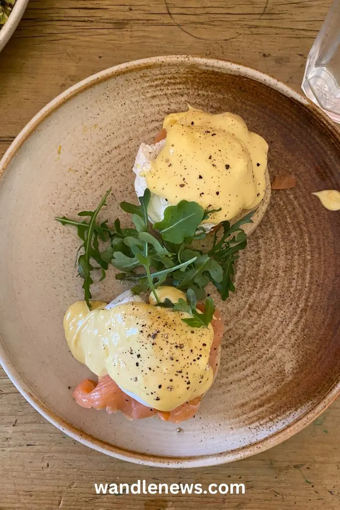 Eggs Royale (with salmon) at Belle Amie