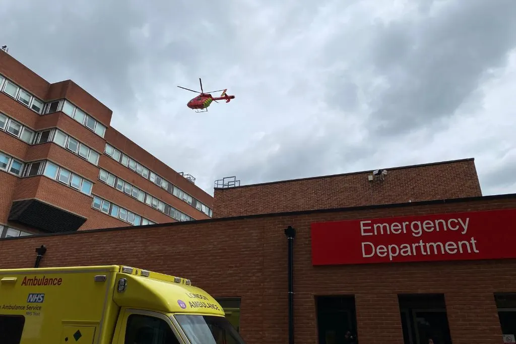 St George's Hospital.  If you are wondering if Tooting is a nice place to live, the helicopter makes noise every day.