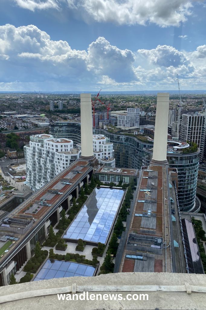 View from Battersea Power Station Lift 109