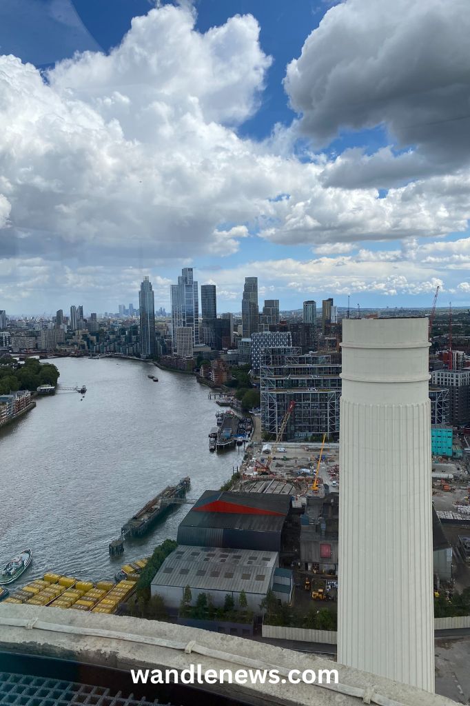 View from Battersea Power Station Lift 109