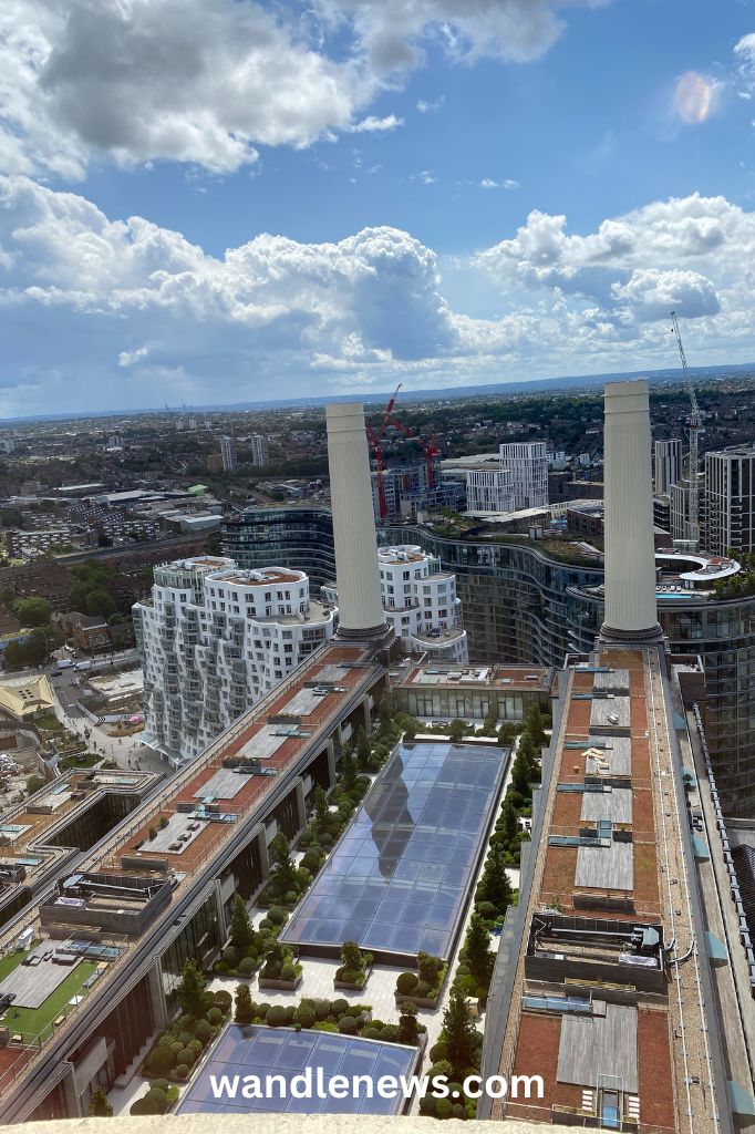 View from Battersea Power Station Lift 109