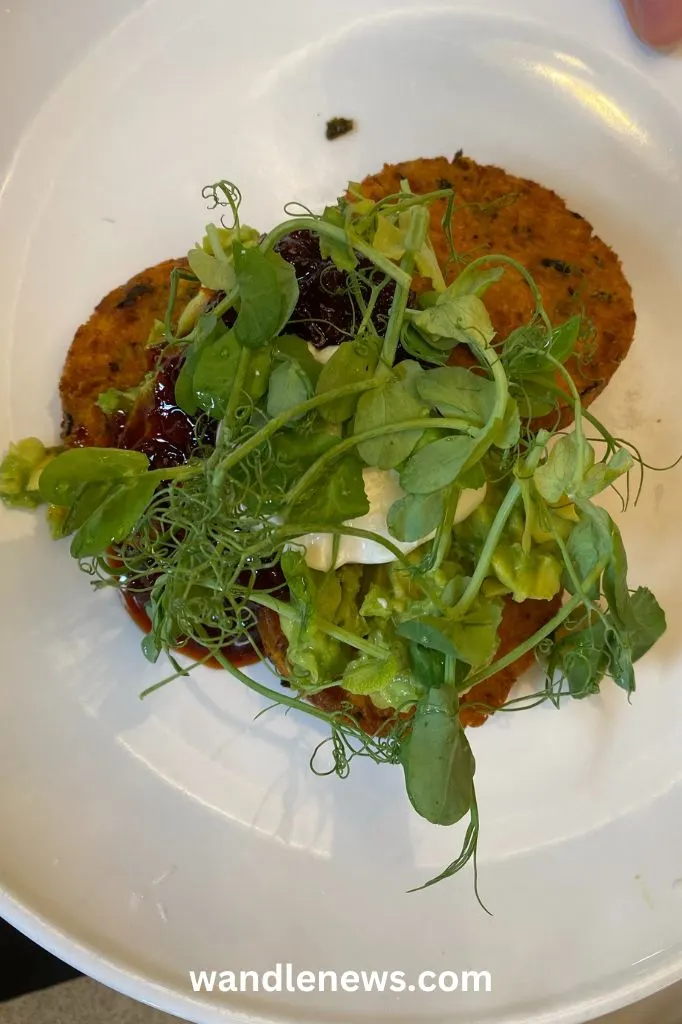 Sweet Potato Fritters with Avocado and Jam