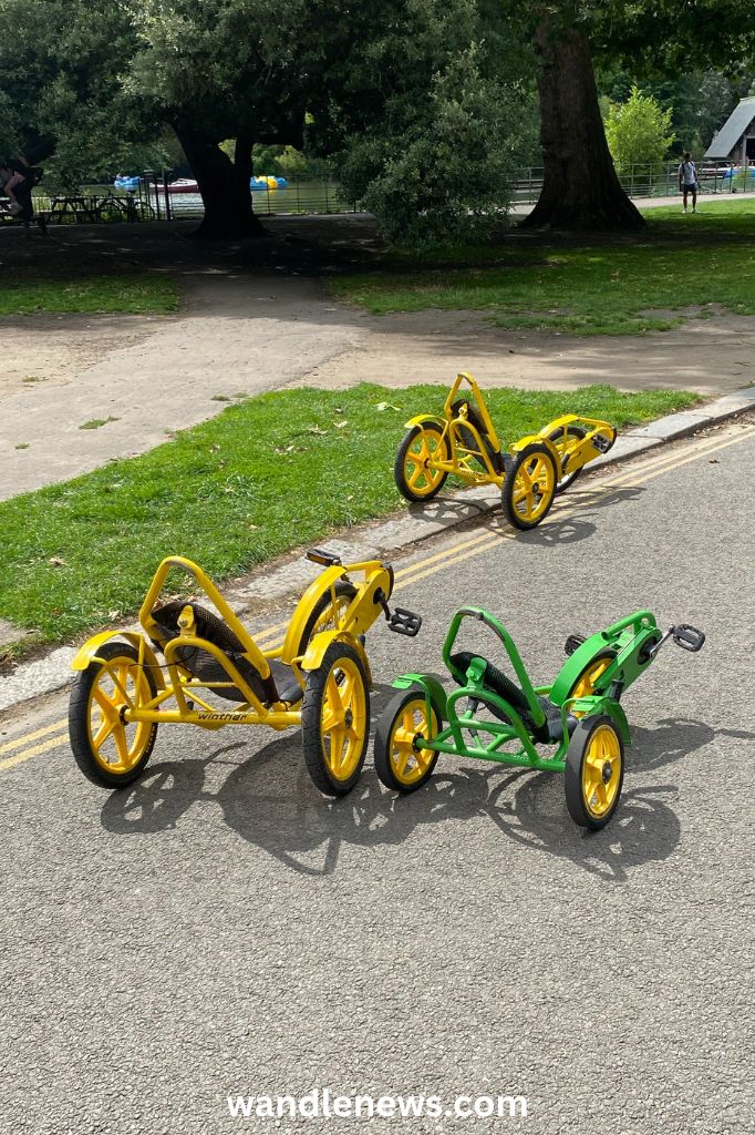 Banana bikes in Battersea Park
