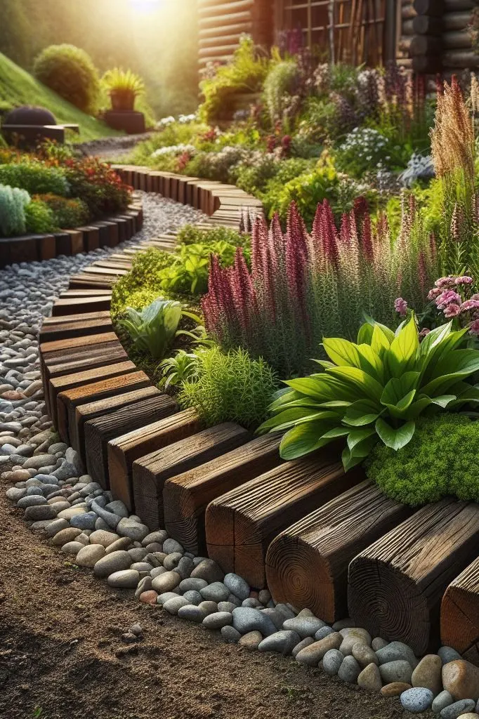 Paying attention to garden edging can truly transform the overall look and feel of your outdoor space. These ideas provide both functionality and aesthetic appeal, ensuring your garden stands out.  Cheap garden border ideas, plants, UK, landscape edging, wood, low maintenance, brick, stone, cheap wood.