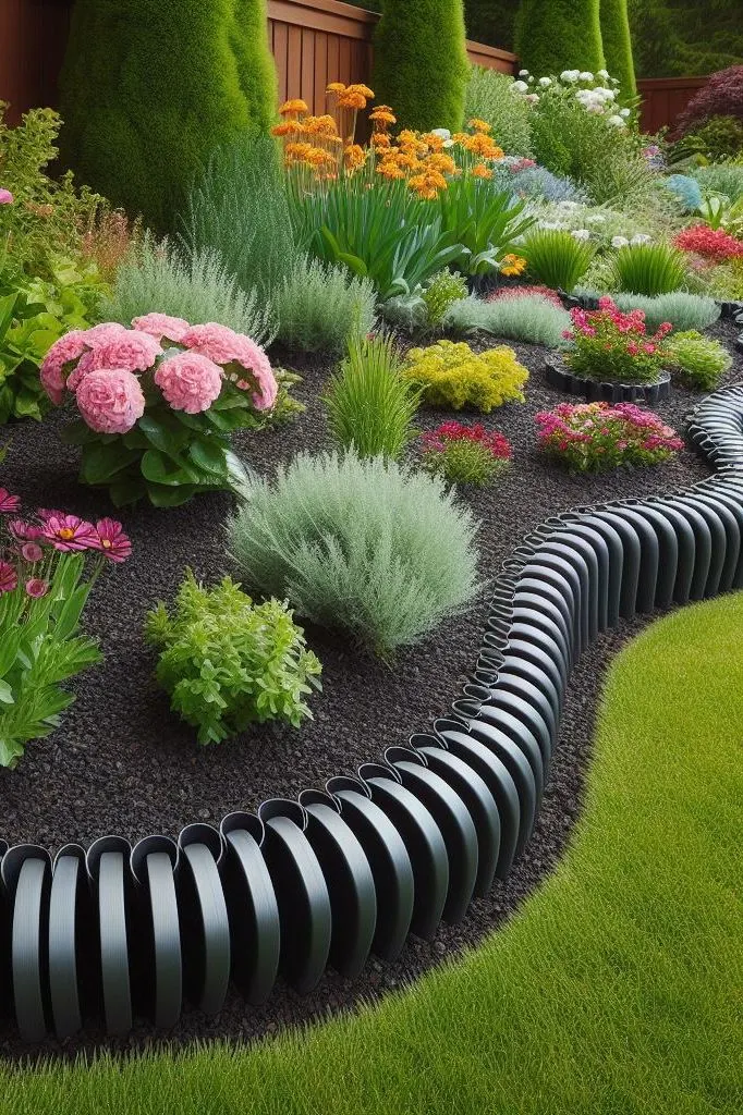 Paying attention to garden edging can truly transform the overall look and feel of your outdoor space. These ideas provide both functionality and aesthetic appeal, ensuring your garden stands out.  Cheap garden border ideas, plants, UK, landscape edging, wood, low maintenance, brick, stone, cheap wood.