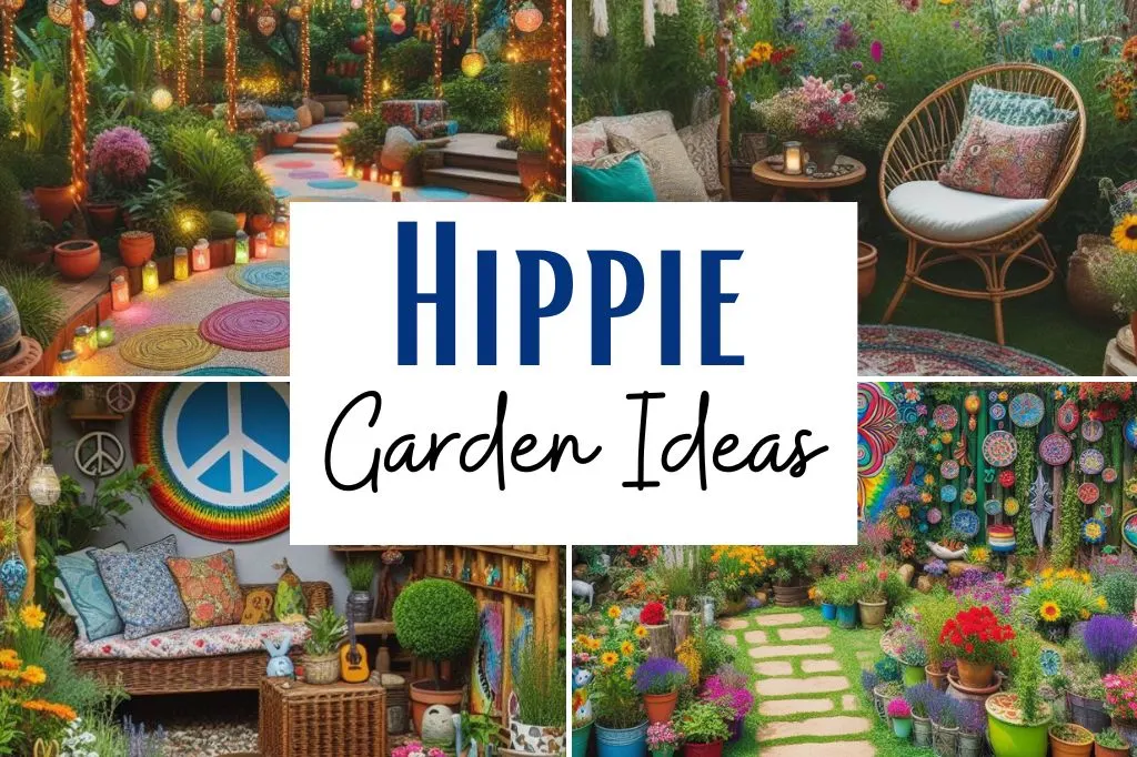 Welcome to a groovy collection of hippie garden ideas! From peaceful pathways to whimsical wind sculptures, discover how to infuse your outdoor space with bohemian charm and vibrant creativity. Boho decor, backyards, outdoor spaces, small, DIY, patio, farmhouse, landscaping, boho theme.