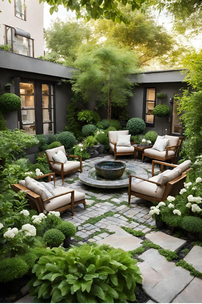 A patio garden can serve as an extension of your living space, offering a tranquil retreat for relaxation or entertaining.  This post contains 21 ideas to help you create the perfect patio garden. Paved, small, cottage, back, apartment, a budget, layout, front, raise, UK, seating areas, flower pots, with steps, fire pit, bifold doors