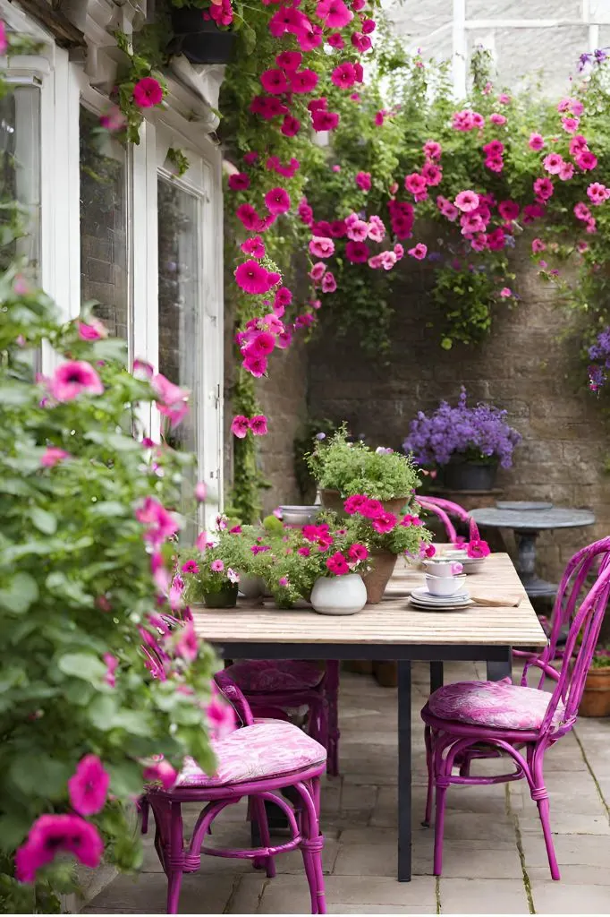 A patio garden can serve as an extension of your living space, offering a tranquil retreat for relaxation or entertaining.  This post contains 21 ideas to help you create the perfect patio garden. Paved, small, cottage, back, apartment, a budget, layout, front, raise, UK, seating areas, flower pots, with steps, fire pit, bifold doors