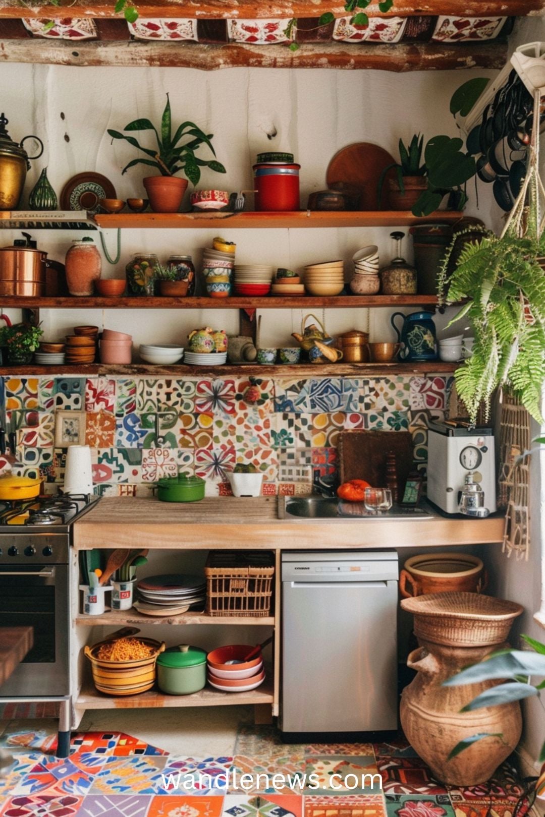 Transforming your kitchen into a space that reflects your personal style can make cooking and dining a more enjoyable experience. This post contains 21 eccentric kitchen ideas that not only meet your functional needs, but also inspire creativity. decor, ideas, cozy, eclectic, Bohemian, small, design, cabinets, backsplash, French country, table, island, vintage.