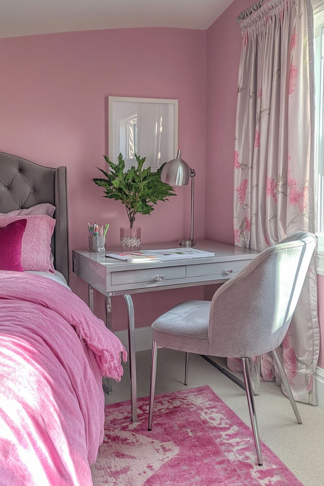Thinking of adding pink to your bedroom? Explore our 23 stylish pink bedroom ideas for adults. From elegant and sophisticated to quirky and unique, there’s a design to match every taste. Cozy, aqua and, dusty, luxe, glam, bright, bohemian, dark, light, French country, blue and, blush, dusky, modern, vintage, boho, minimalist, preppy, farmhouse, DIY.