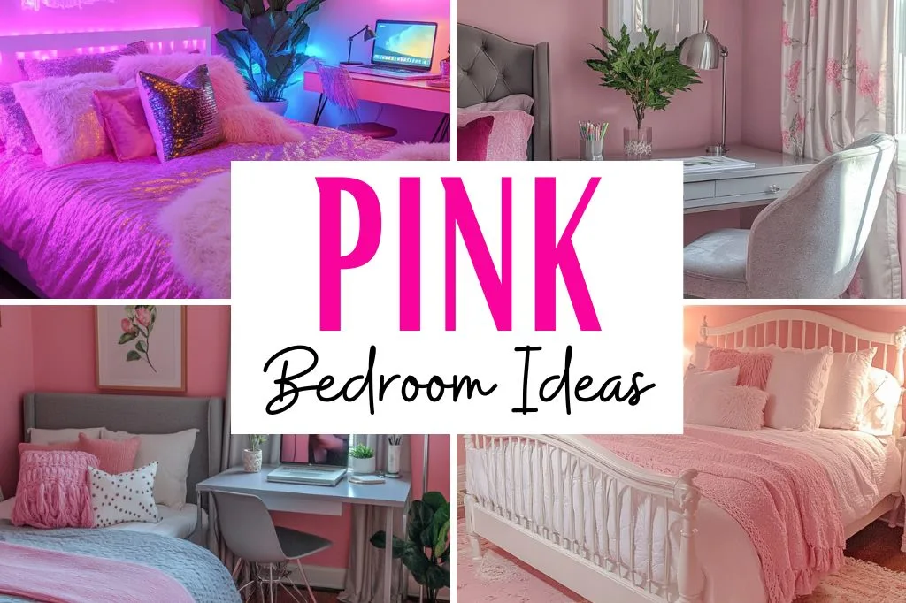 Thinking of adding pink to your bedroom? Explore our 23 stylish pink bedroom ideas for adults. From elegant and sophisticated to quirky and unique, there&rsquo;s a design to match every taste.  Cozy, aqua and, dusty, luxe, glam, bright, bohemian, dark, light, French country, blue and, blush, dusky,  modern, vintage, boho, minimalist, preppy, farmhouse, DIY.