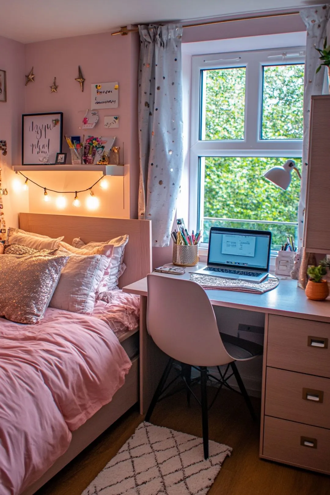 Thinking of adding pink to your bedroom? Explore our 23 stylish pink bedroom ideas for adults. From elegant and sophisticated to quirky and unique, there&rsquo;s a design to match every taste.  Cozy, aqua and, dusty, luxe, glam, bright, bohemian, dark, light, French country, blue and, blush, dusky,  modern, vintage, boho, minimalist, preppy, farmhouse, DIY.