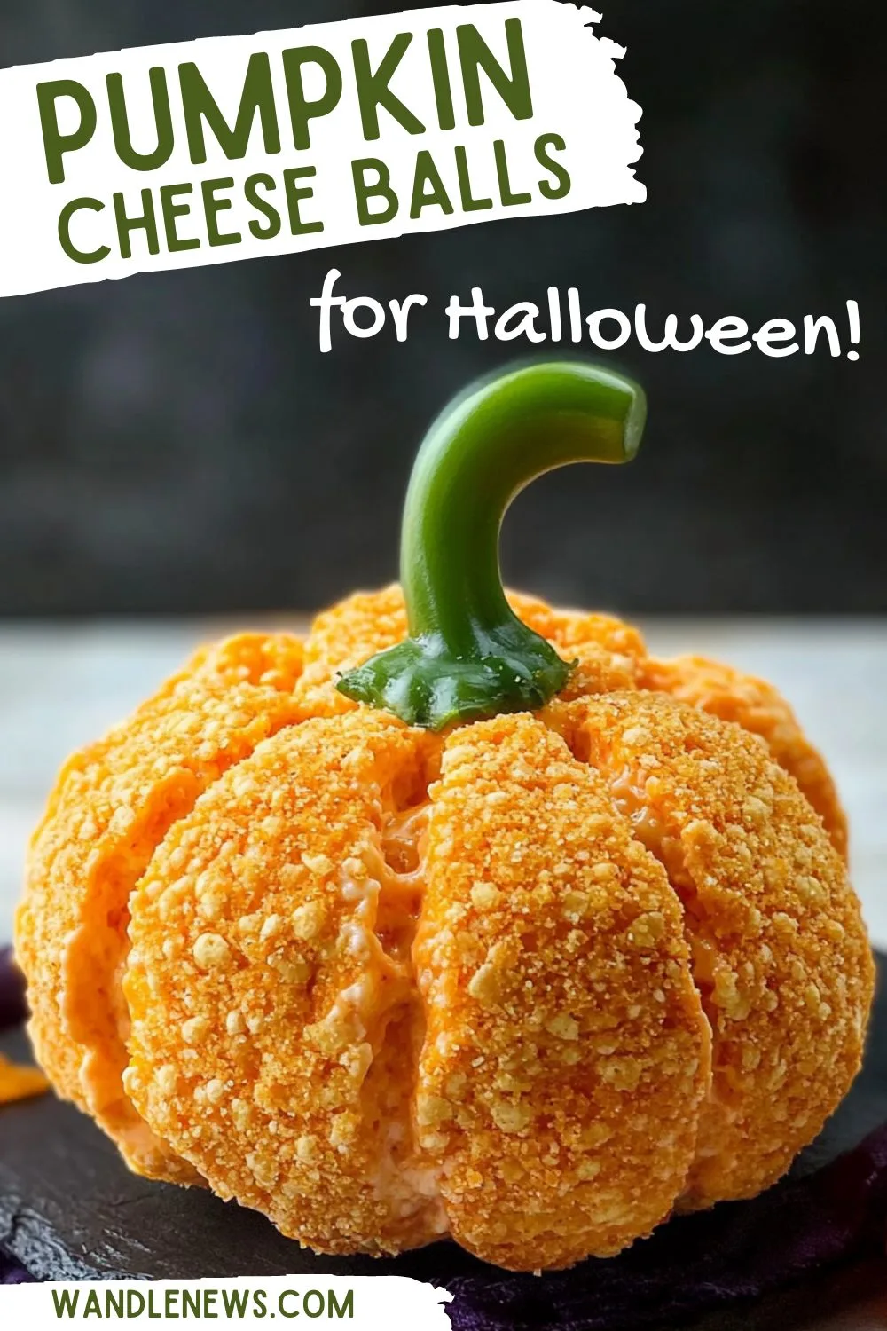 Get into the fall spirit with these Pumpkin Cheese Balls! Shaped like a festive pumpkin and coated in spicy Dorito crumbs, this appetizer is perfect for Halloween parties, Thanksgiving gatherings, or any autumn get-together!  Recipe, easy, Doritos, Jalapeno popper, Boursin, charcuterie board, to make, bacon, bags, dip.