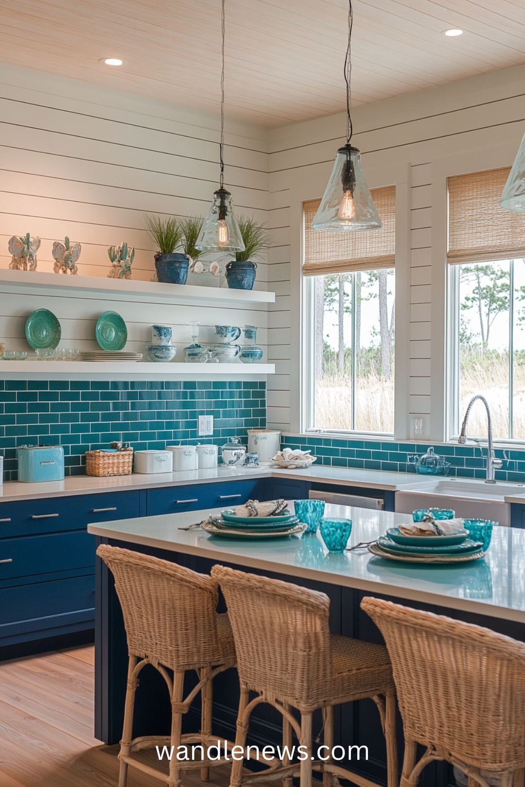Explore stunning Navy Blue Kitchen Ideas that elevate your space with a modern touch! Discover how blue and white kitchen countertops can create a fresh look, or consider a blue accent kitchen island for a bold statement. Our article showcases colorful modern kitchen designs featuring kitchens with blue cabinets, including charming periwinkle blue kitchens and chic French blue kitchen islands. Whether you prefer blue kitchen islands with white cabinets or unique kitchen designs with color, find inspiration for your dream kitchen today!