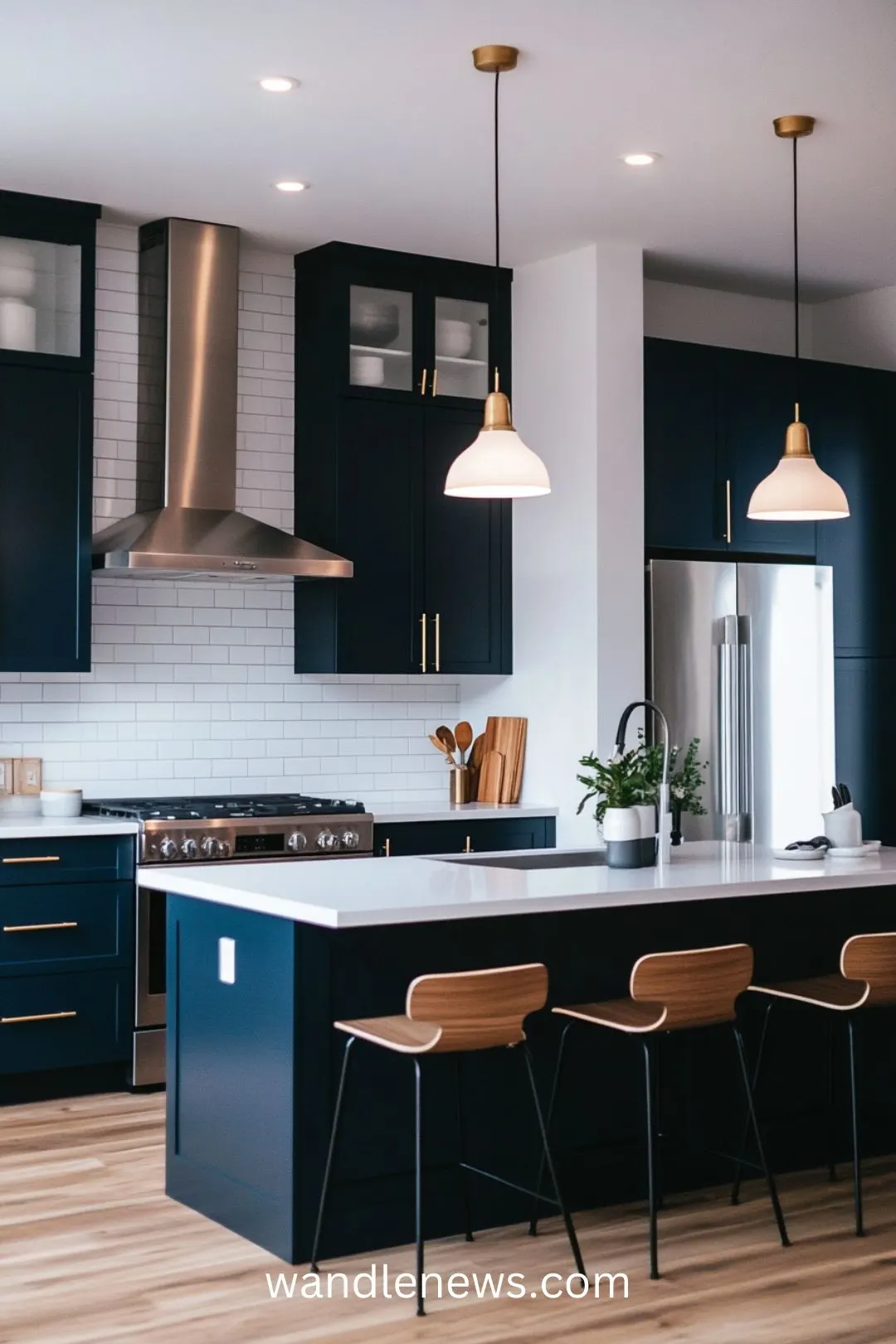 Explore stunning Navy Blue Kitchen Ideas that elevate your space with a modern touch! Discover how blue and white kitchen countertops can create a fresh look, or consider a blue accent kitchen island for a bold statement. Our article showcases colorful modern kitchen designs featuring kitchens with blue cabinets, including charming periwinkle blue kitchens and chic French blue kitchen islands. Whether you prefer blue kitchen islands with white cabinets or unique kitchen designs with color, find inspiration for your dream kitchen today!