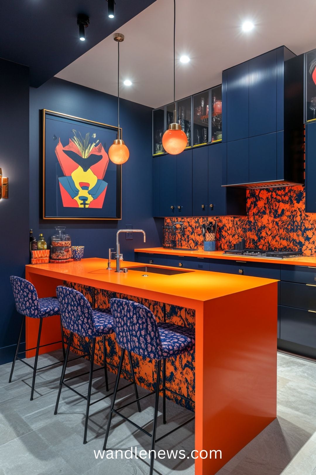 Explore stunning Navy Blue Kitchen Ideas that elevate your space with a modern touch! Discover how blue and white kitchen countertops can create a fresh look, or consider a blue accent kitchen island for a bold statement. Our article showcases colorful modern kitchen designs featuring kitchens with blue cabinets, including charming periwinkle blue kitchens and chic French blue kitchen islands. Whether you prefer blue kitchen islands with white cabinets or unique kitchen designs with color, find inspiration for your dream kitchen today!