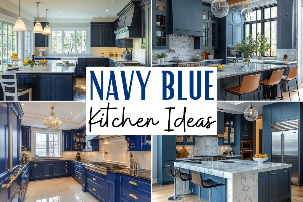 Explore stunning Navy Blue Kitchen Ideas that elevate your space with a modern touch! Discover how blue and white kitchen countertops can create a fresh look, or consider a blue accent kitchen island for a bold statement. Our article showcases colorful modern kitchen designs featuring kitchens with blue cabinets, including charming periwinkle blue kitchens and chic French blue kitchen islands. Whether you prefer blue kitchen islands with white cabinets or unique kitchen designs with color, find inspiration for your dream kitchen today!