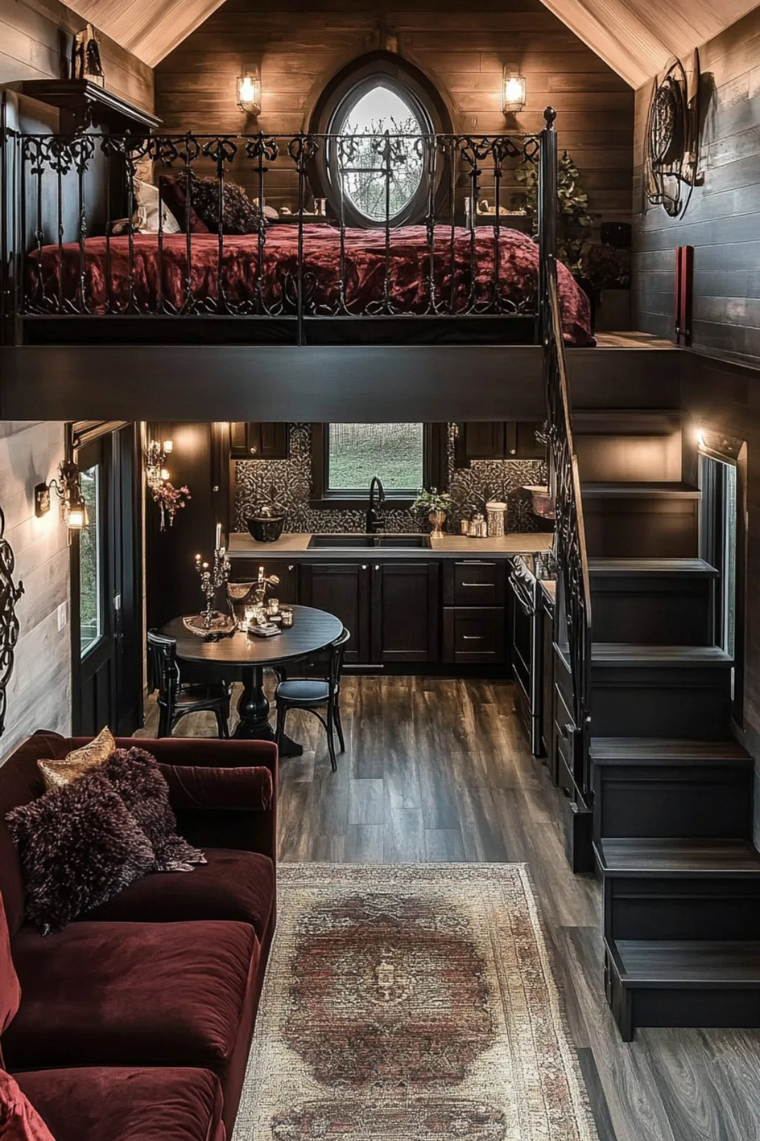 Discover 19 stunning Tiny House Interior Design ideas that blend cozy, rustic, and luxury styles. From gothic details to cute cottage vibes, these designs showcase space-saving solutions, wooden accents, and inspiring layouts like Tiny House Lofts, A-Frame Houses, and Timber Frame Tiny Houses. Perfect for creating your dream Tiny Cabin or finding Tiny House Inspiration!