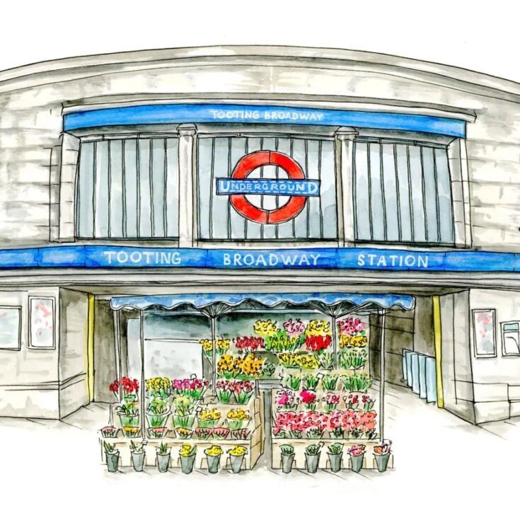 Image for Tooting Broadway Station &ndash; Watercolour Print