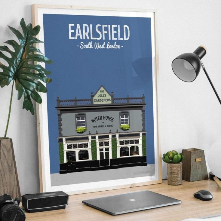 Image for Earlsfield Art Print &ndash; The Jolly Gardeners Pub